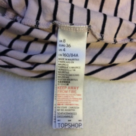 Topshop short sleeve crop top with stripes - Picture 5 of 7